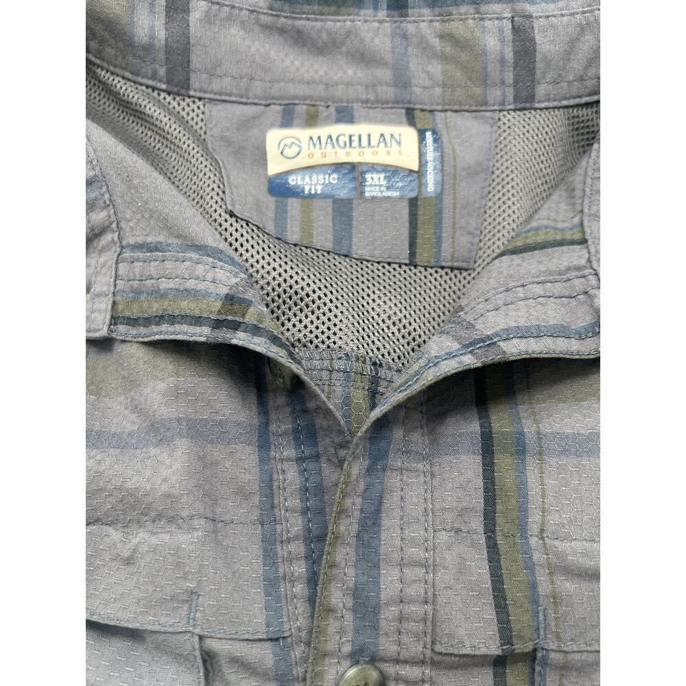 MAGELLAN SHOOTING SHIRT Men's 3XL Plaid Hunting Deer Outdoor Long Sleeve Fish